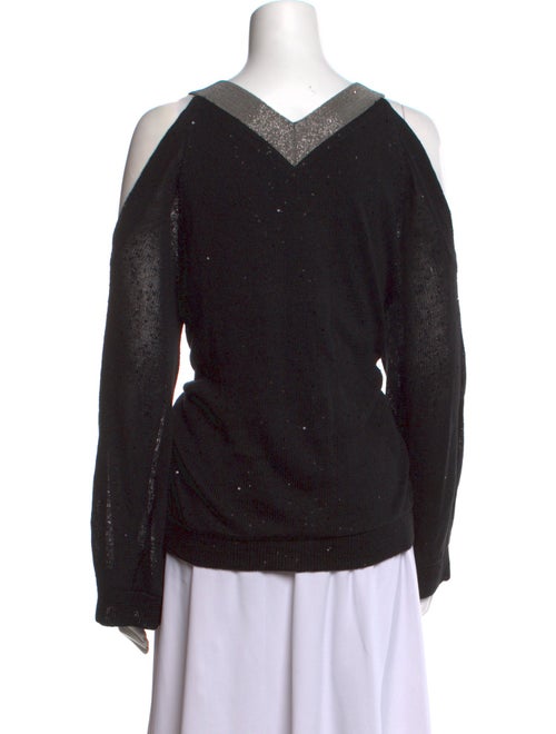 Brunello Cucinelli Linen V-Neck Sweatshirt