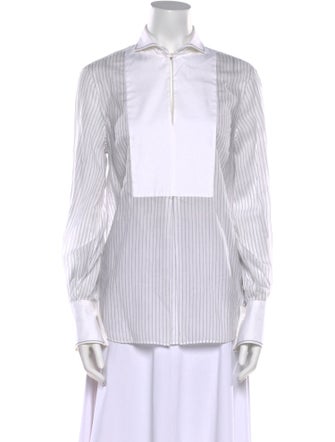 Brunello Cucinelli Striped Long Sleeve Tunic