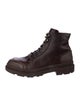 Brunello Cucinelli Leather Combat Boots