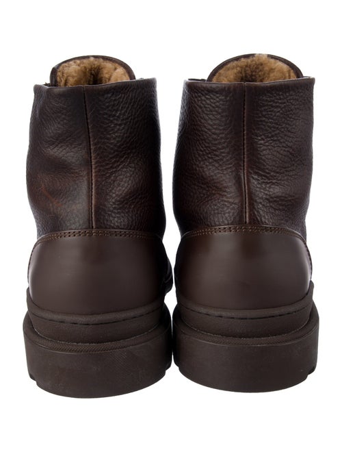 Brunello Cucinelli Leather Combat Boots