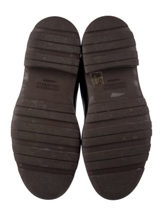 Brunello Cucinelli Leather Combat Boots