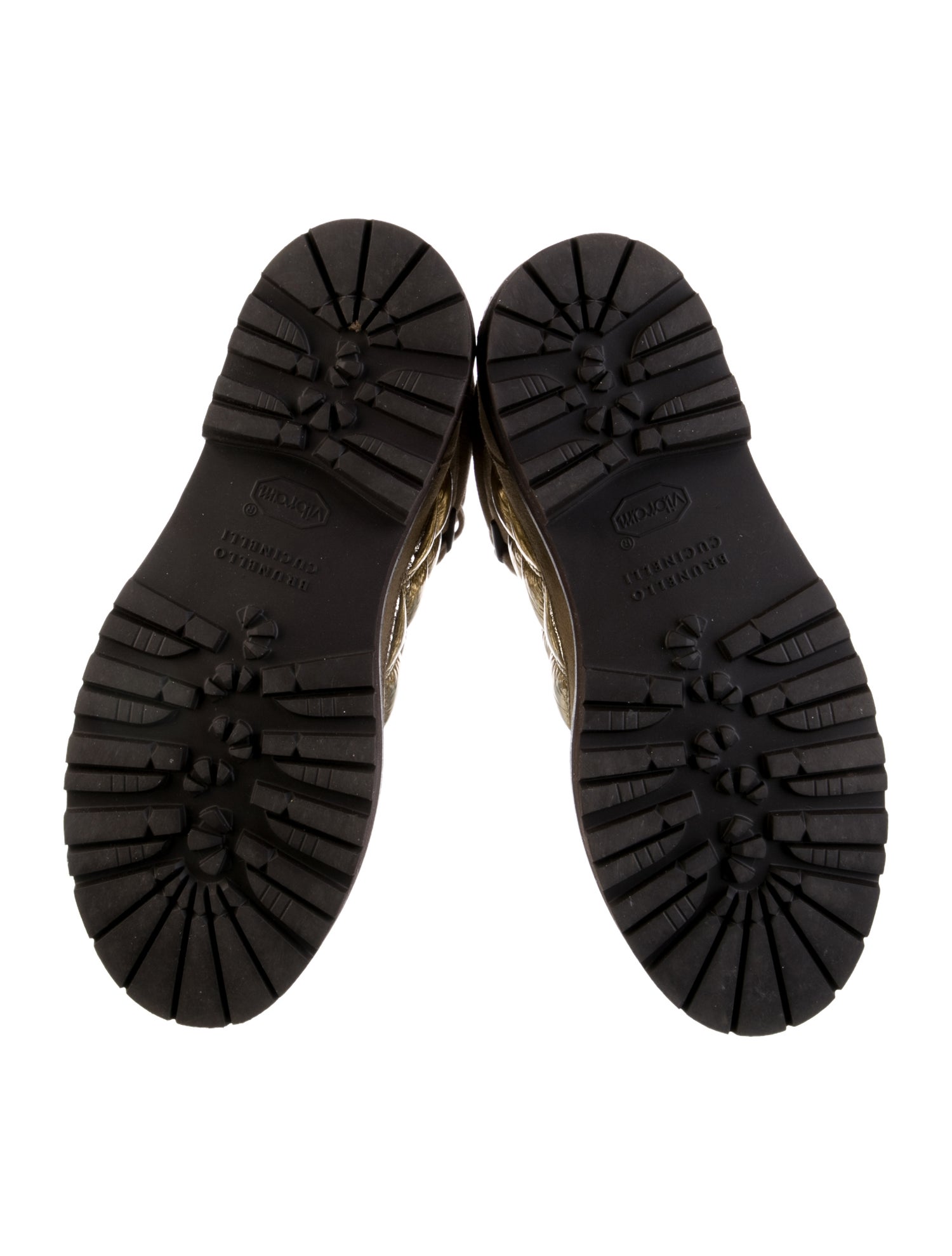 Brunello Cucinelli Suede Colorblock Pattern Hiking Boots