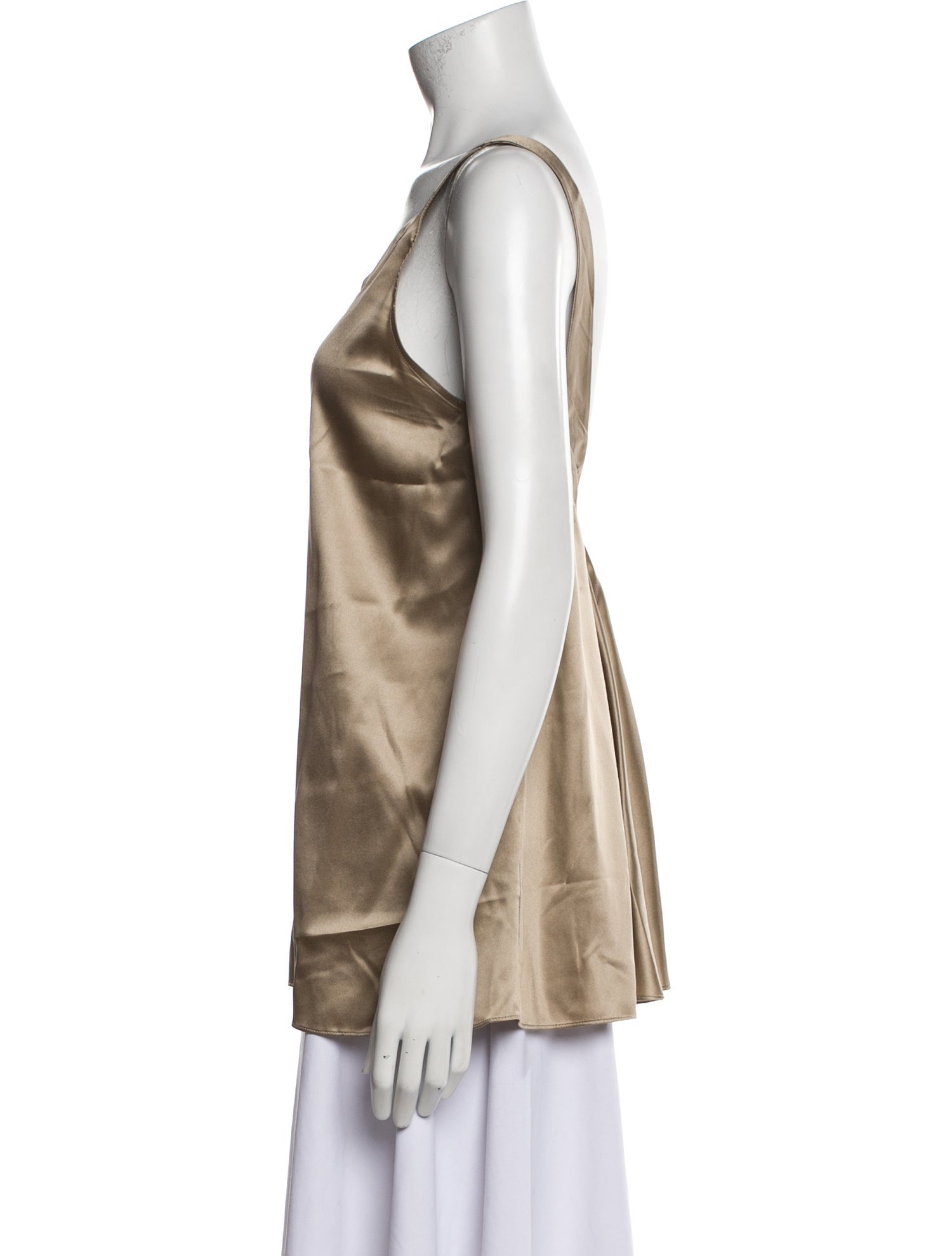 Brunello Cucinelli Silk Scoop Neck Top