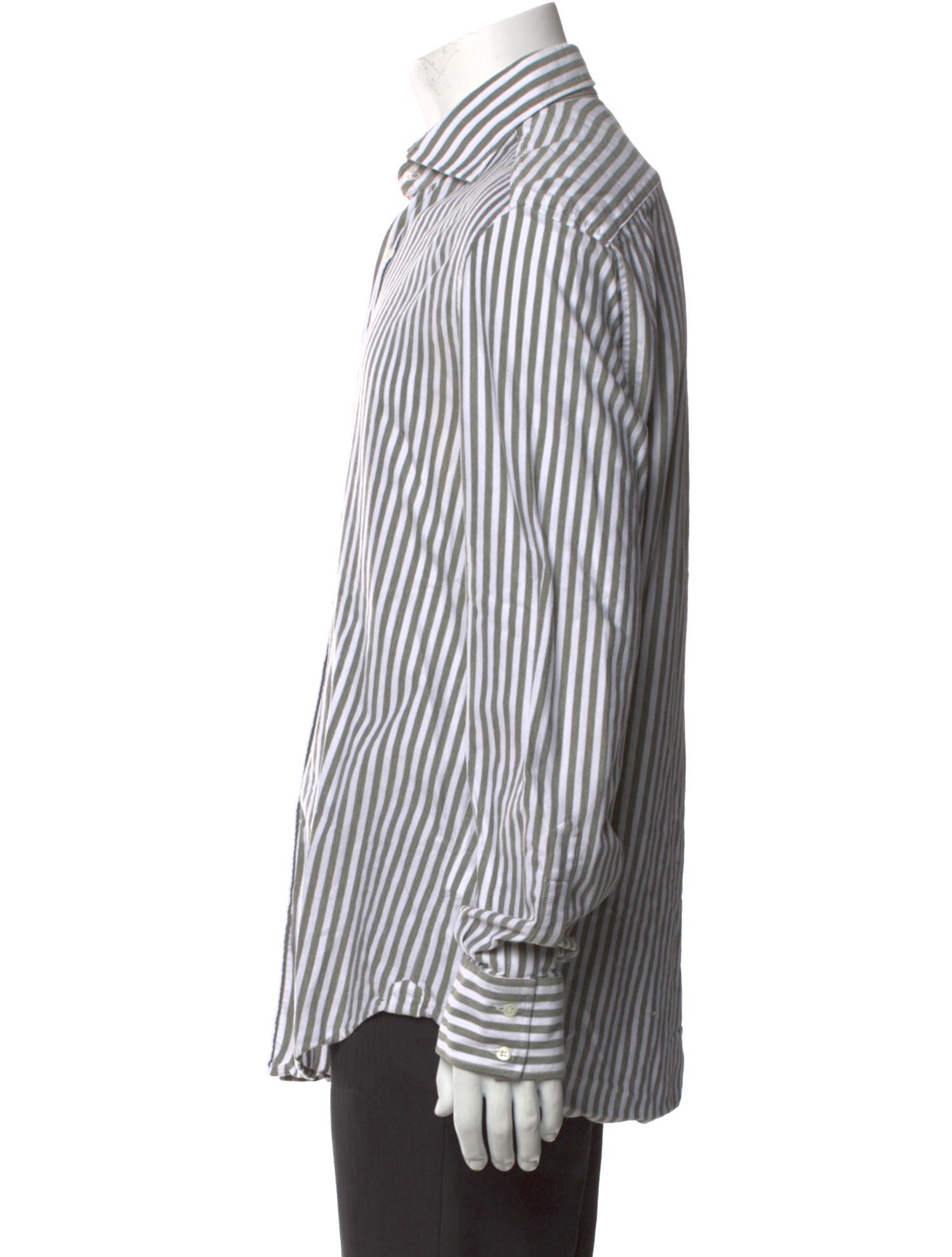 Brunello Cucinelli Striped Long Sleeve Shirt
