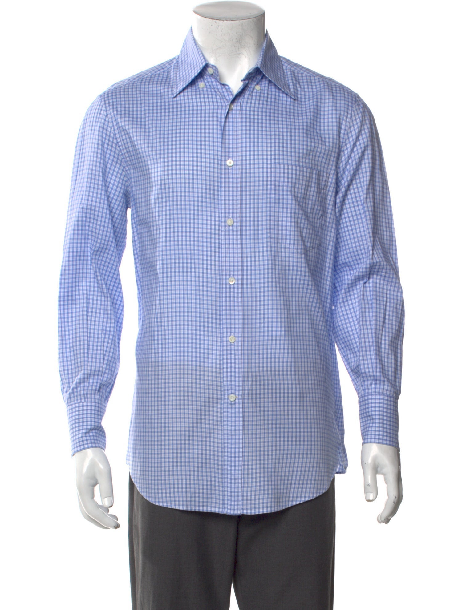 Brunello Cucinelli Plaid Print Long Sleeve Shirt