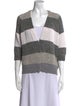 Brunello Cucinelli Striped V-Neck Sweater