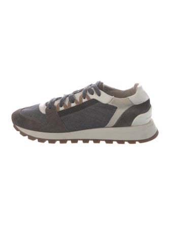 Brunello Cucinelli Monili Leather Trim Embellishment Sneakers