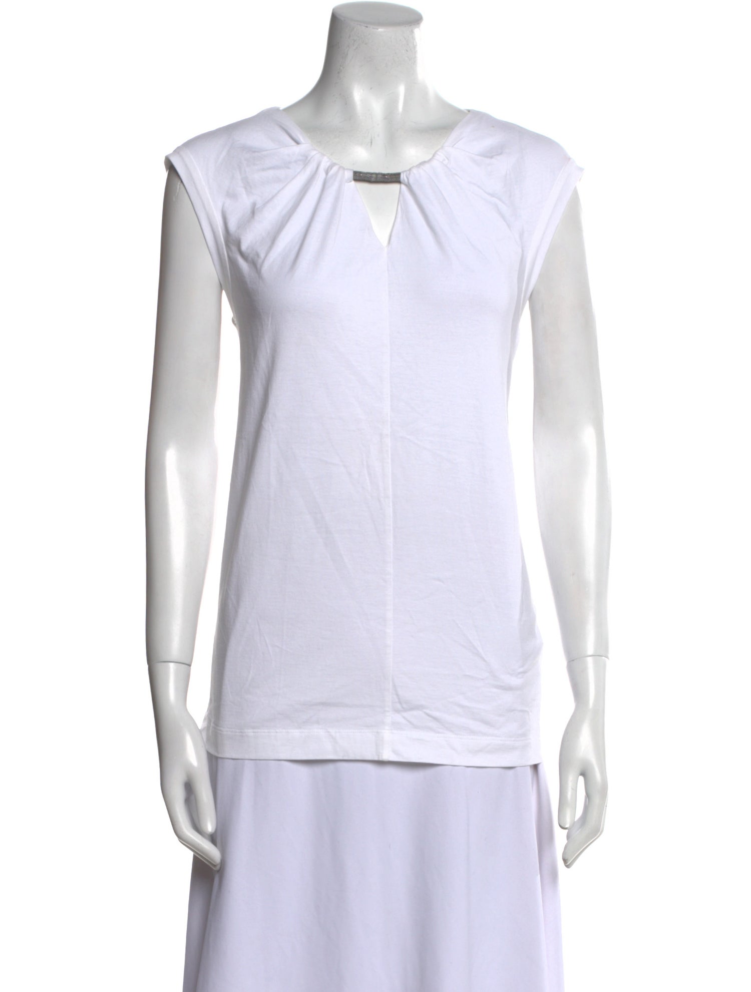 Brunello Cucinelli V-Neck Sleeveless Top