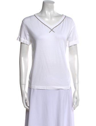 Brunello Cucinelli V-Neck Short Sleeve T-Shirt