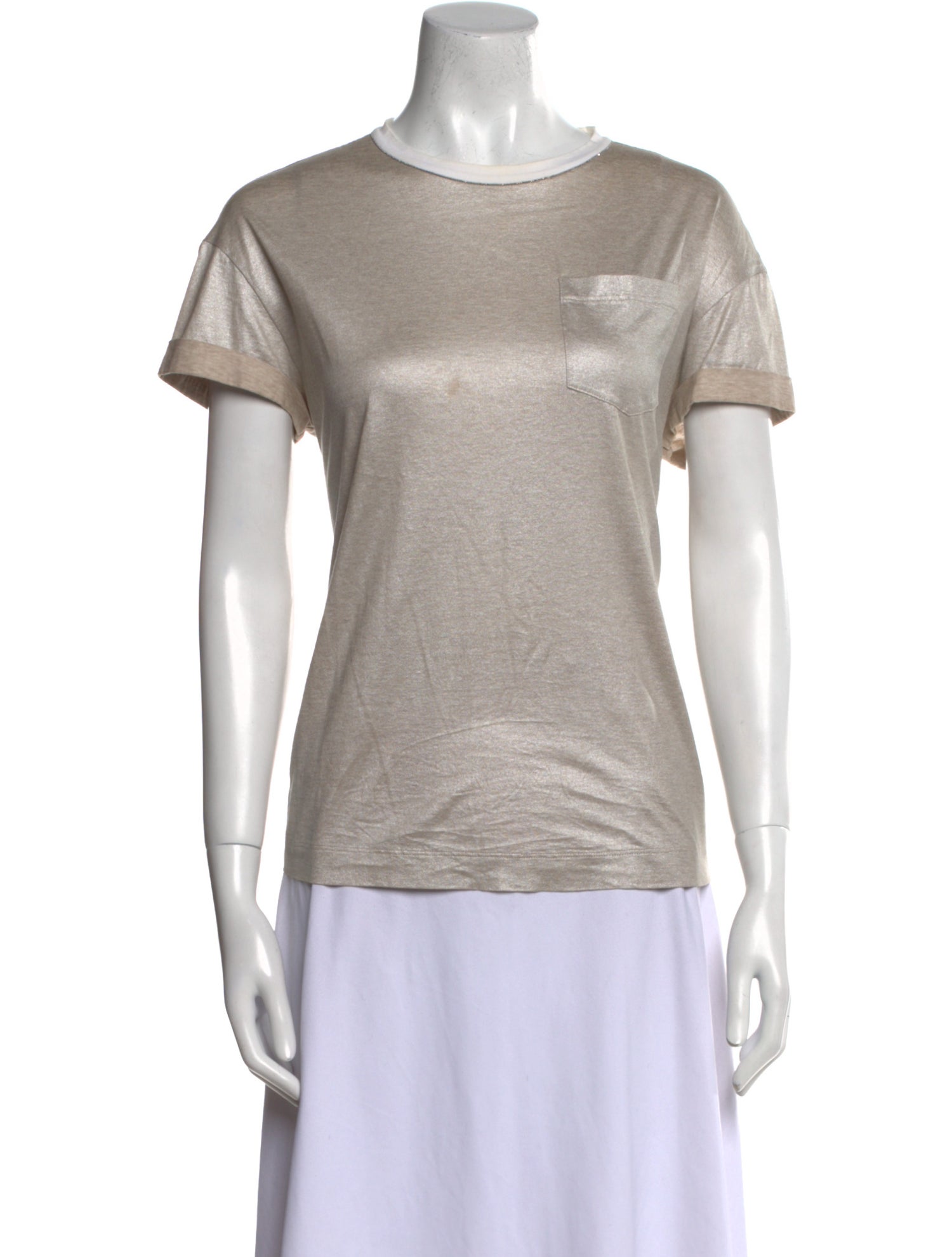 Brunello Cucinelli Crew Neck Short Sleeve T-Shirt