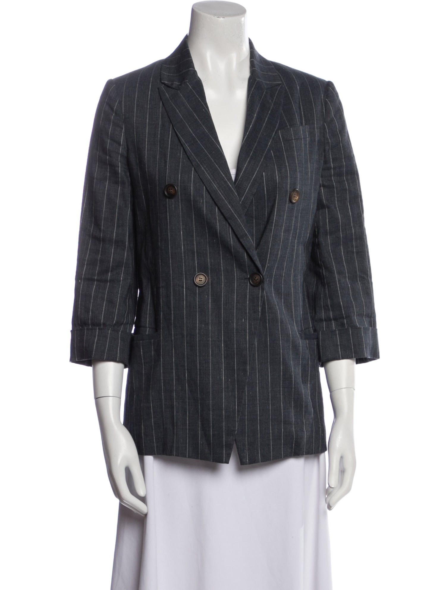 Brunello Cucinelli Linen Striped Blazer