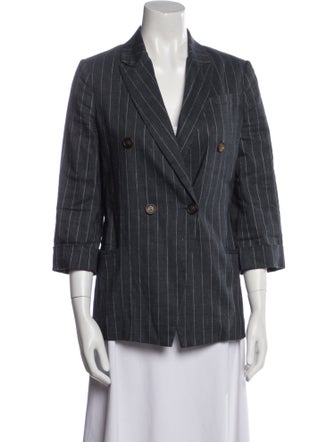 Brunello Cucinelli Linen Striped Blazer