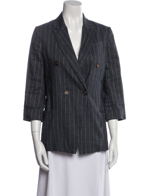 Brunello Cucinelli Linen Striped Blazer