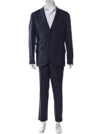 Brunello Cucinelli Linen Striped Two-Piece Suit