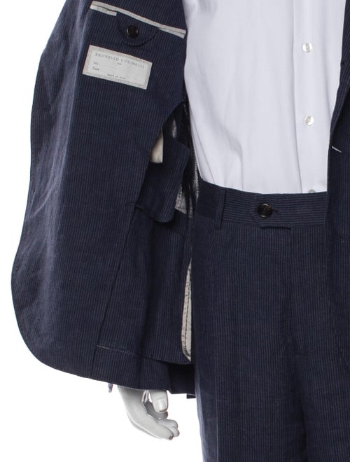 Brunello Cucinelli Linen Striped Two-Piece Suit