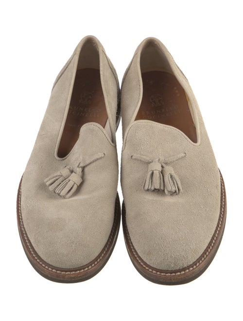Brunello Cucinelli Suede Tassel Accents Loafers