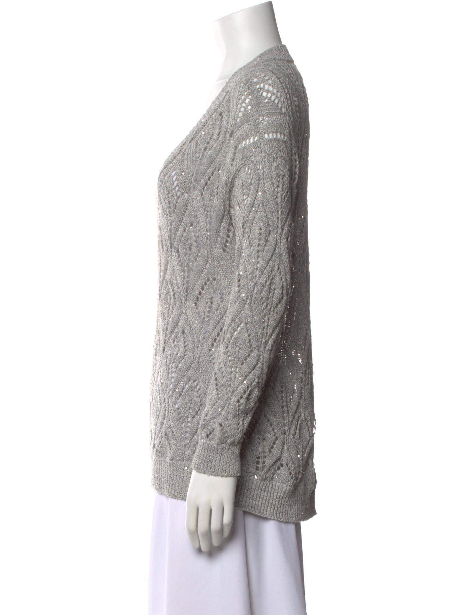 Brunello Cucinelli Linen V-Neck Sweater