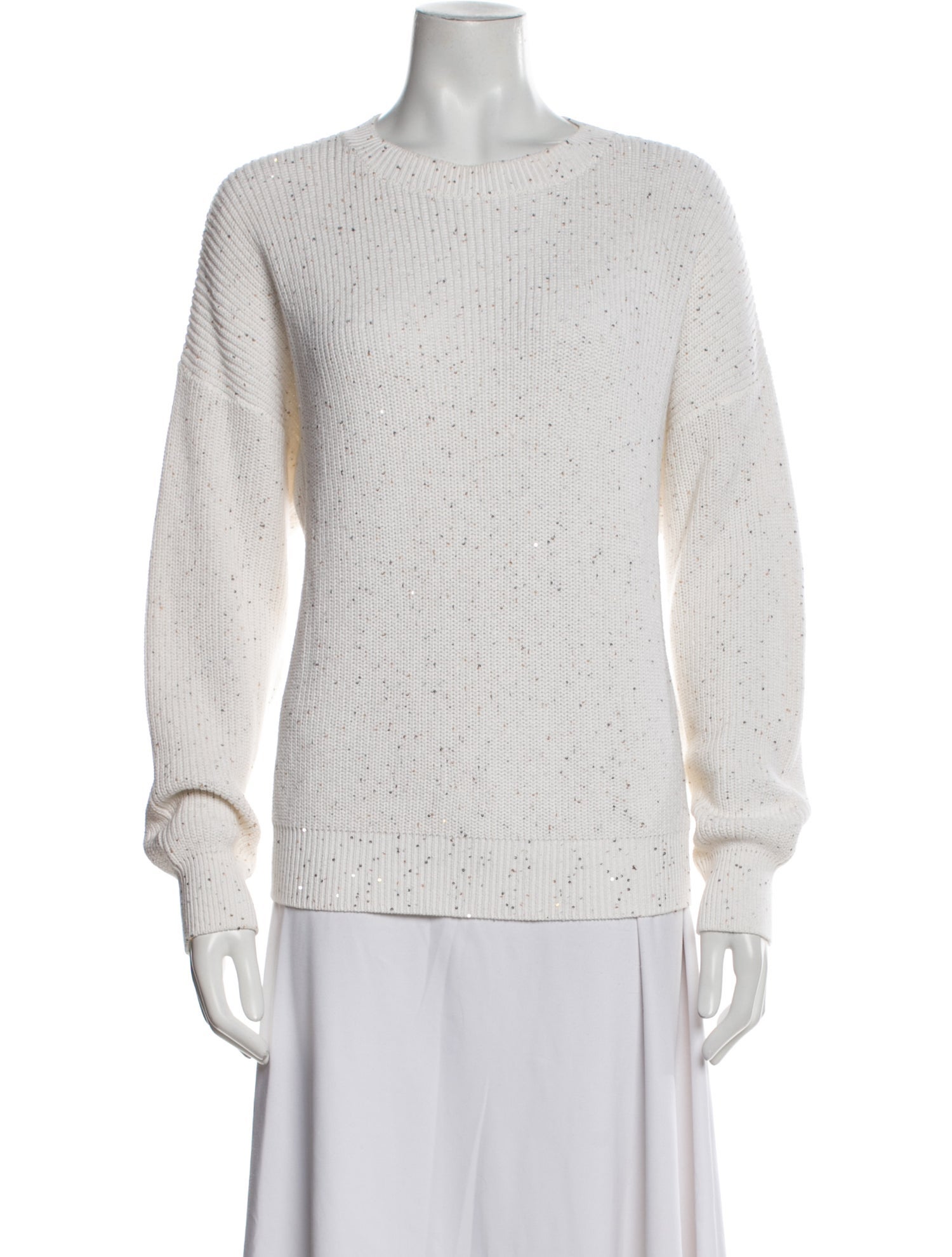 Brunello Cucinelli Crew Neck Long Sleeve Top
