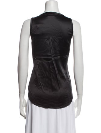 Brunello Cucinelli Silk Scoop Neck Top