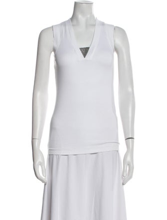 Brunello Cucinelli V-Neck Sleeveless Top
