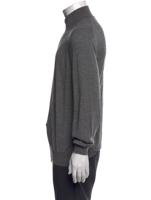 Brunello Cucinelli Virgin Wool Mock Neck Cardigan