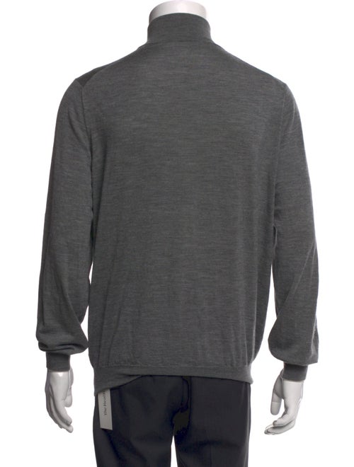 Brunello Cucinelli Virgin Wool Mock Neck Cardigan