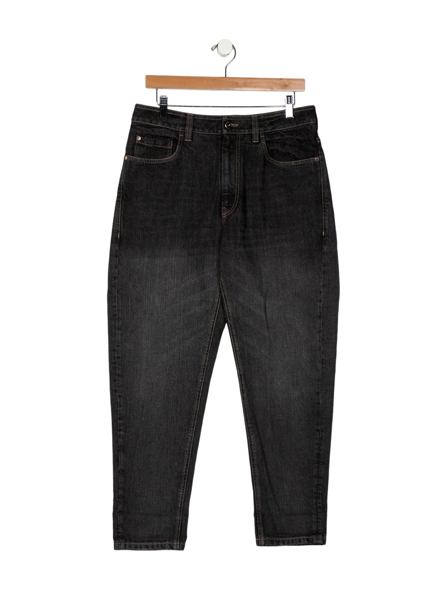 Brunello Cucinelli High-Rise Straight Leg Jeans