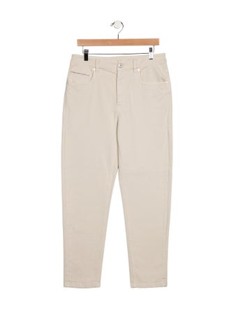 Brunello Cucinelli High-Rise Straight Leg Jeans
