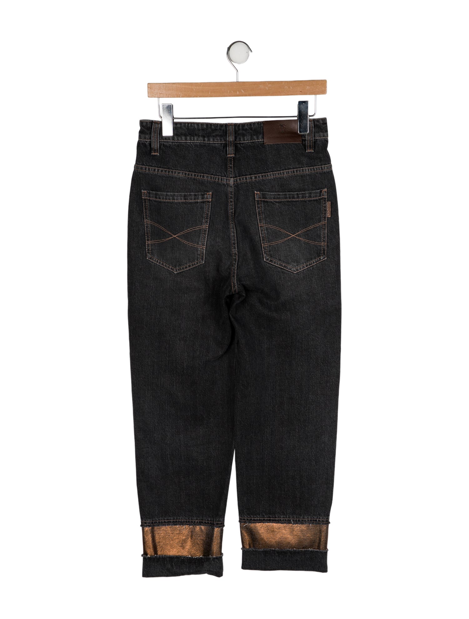 Brunello Cucinelli High-Rise Straight Leg Jeans