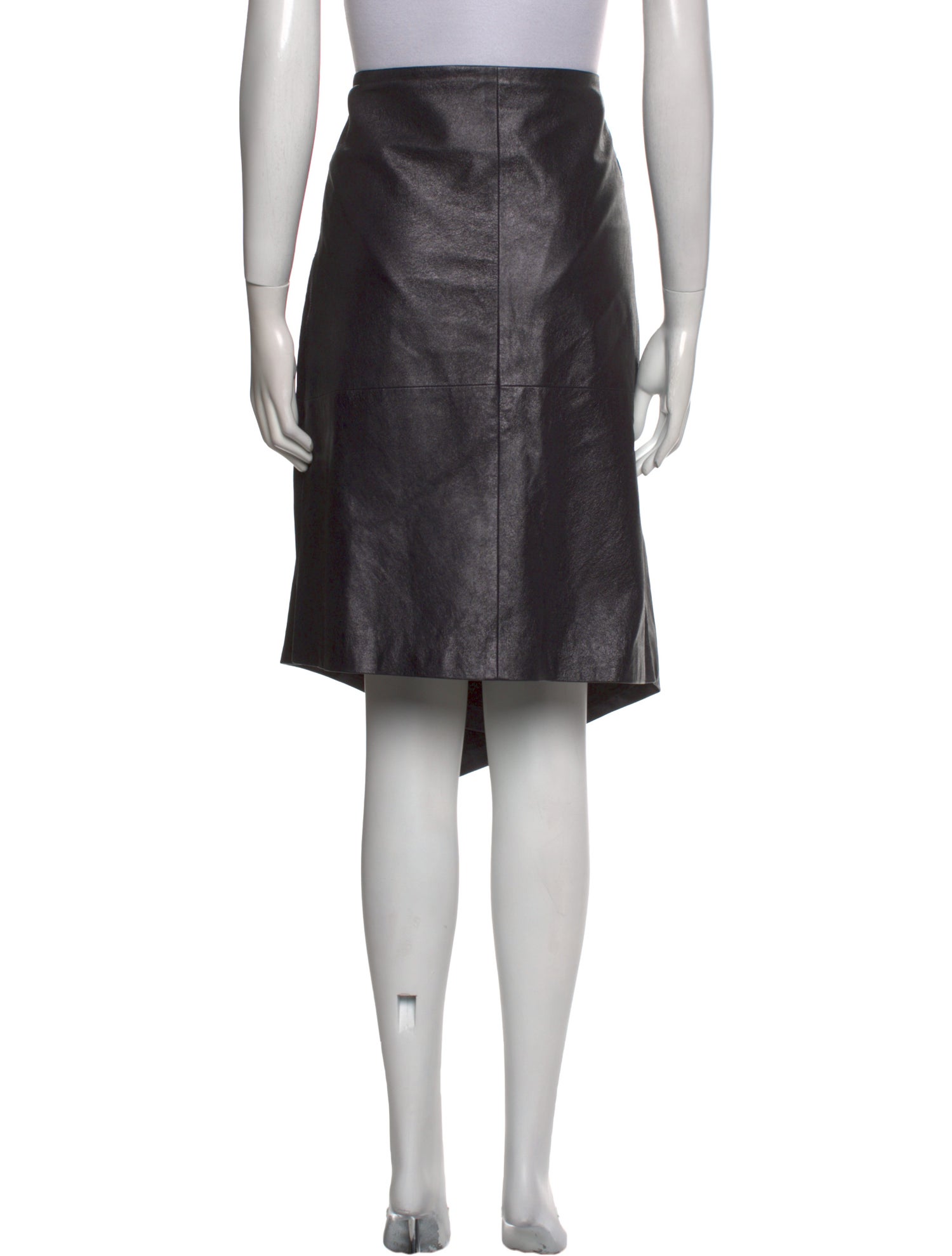 Brunello Cucinelli Leather Knee-Length Skirt