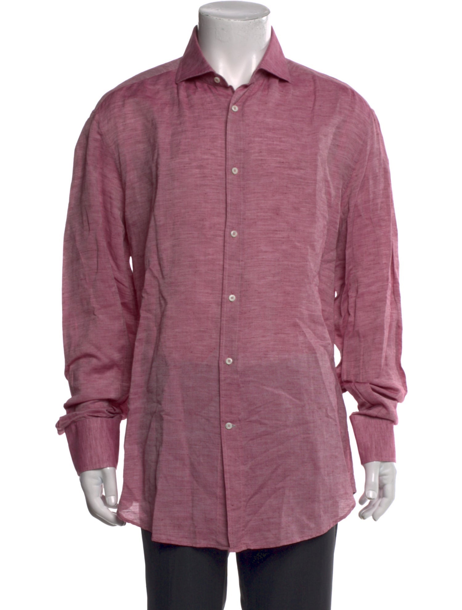 Brunello Cucinelli Linen Long Sleeve Dress Shirt