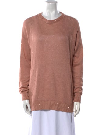 Brunello Cucinelli Linen Crew Neck Sweater