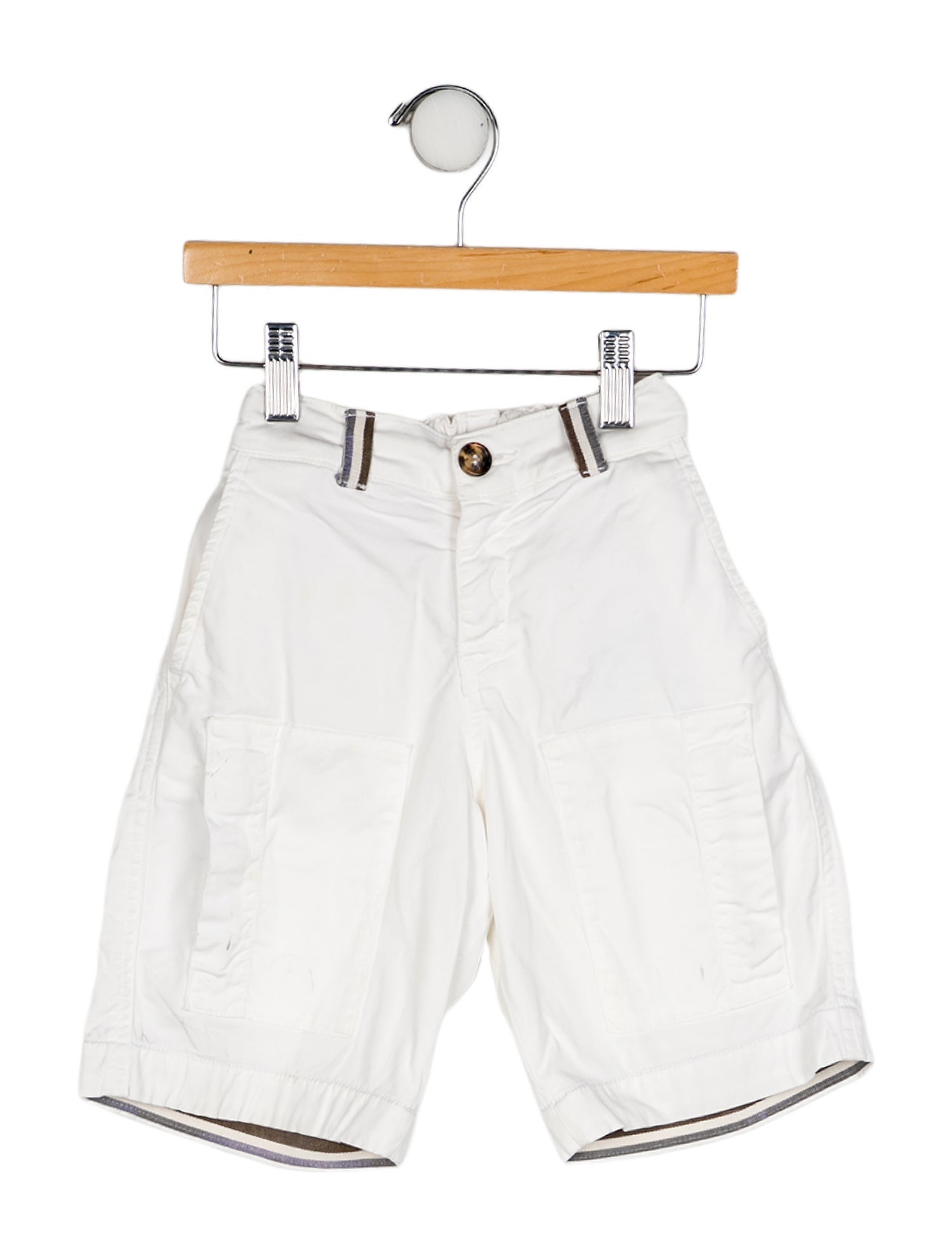 Brunello Cucinelli Solid Flat Front Shorts