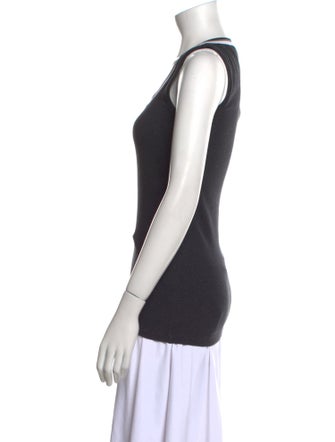 Brunello Cucinelli Scoop Neck Sleeveless Top
