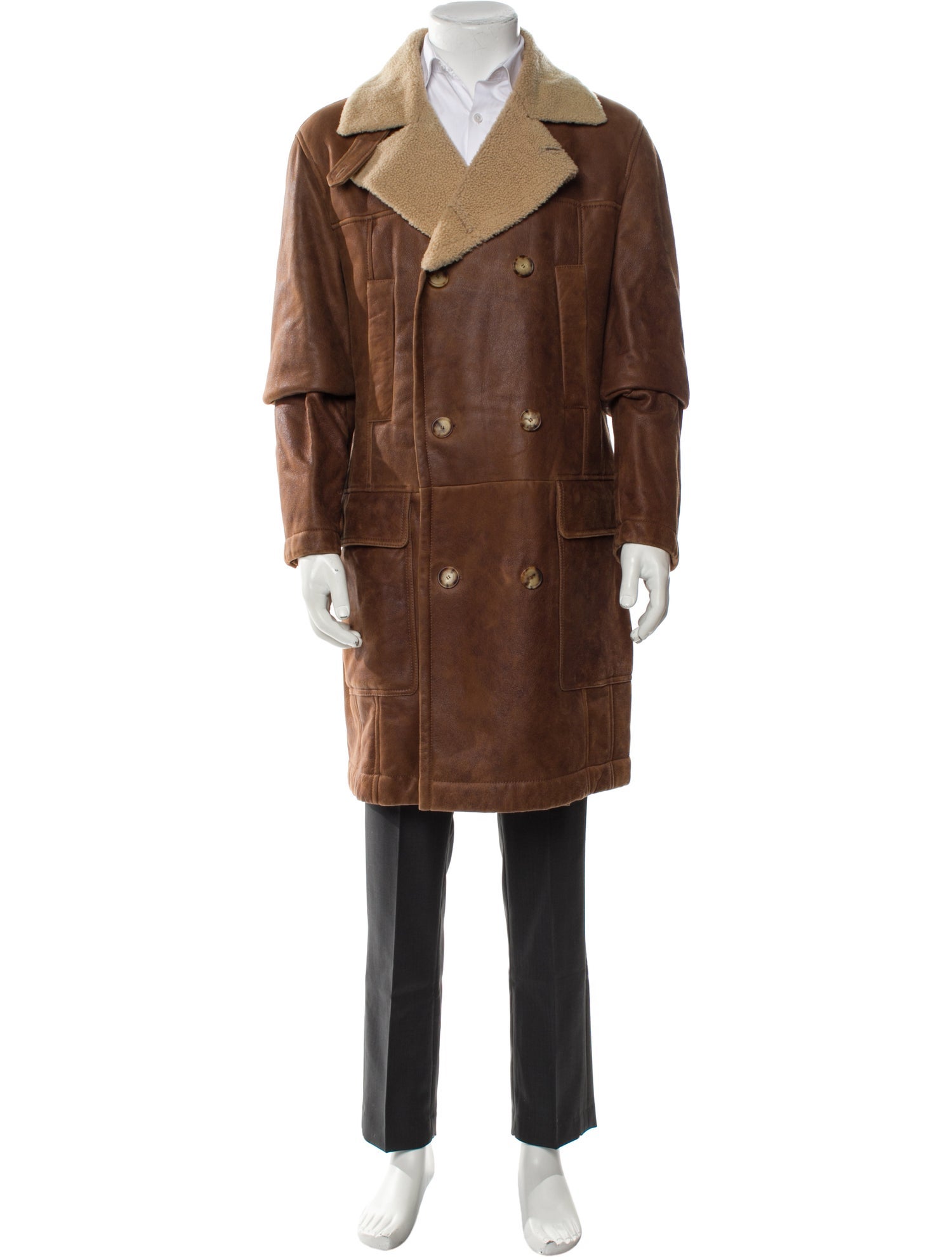 Brunello Cucinelli Leather Overcoat w/ Tags