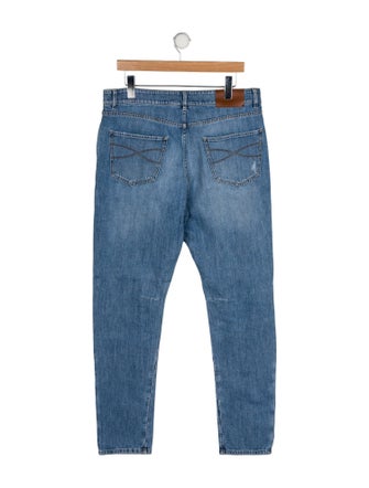 Brunello Cucinelli High-Rise Straight Leg Jeans