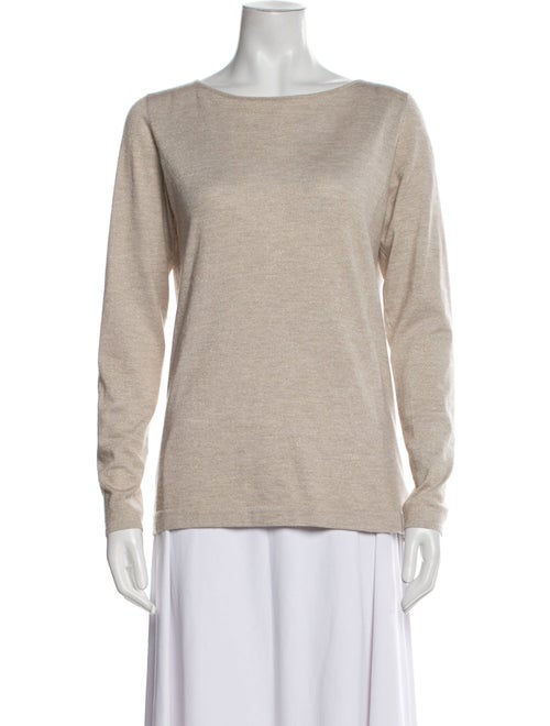 Brunello Cucinelli Wool Scoop Neck Sweatshirt