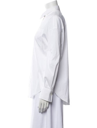 Brunello Cucinelli Long Sleeve Button-Up Top