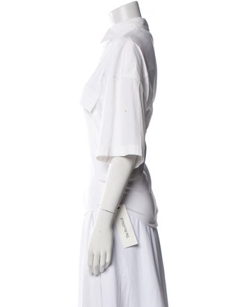 Brunello Cucinelli Three-Quarter Sleeve Button-Up Top