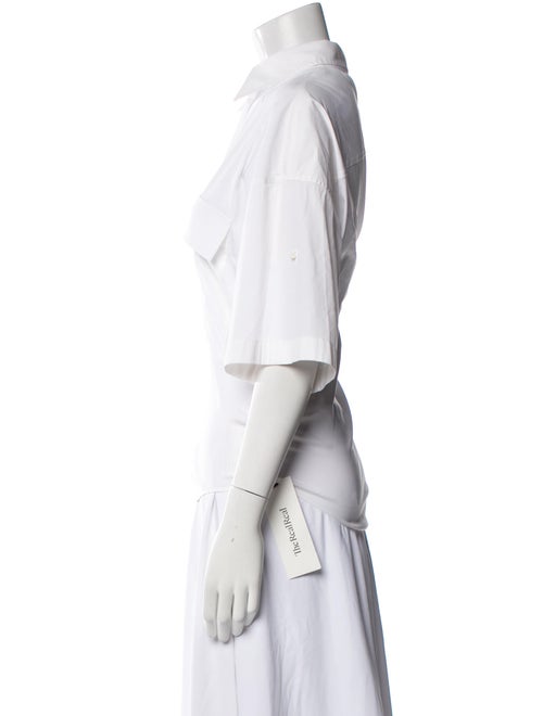 Brunello Cucinelli Three-Quarter Sleeve Button-Up Top