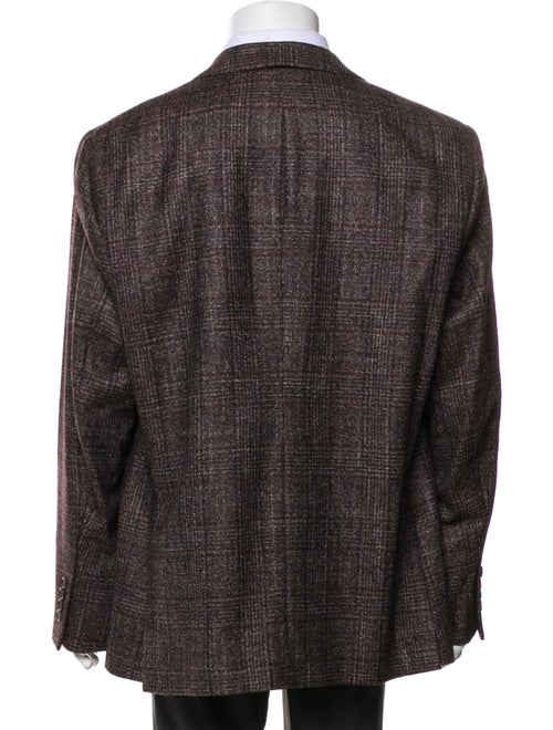 Brunello Cucinelli Virgin Wool Plaid Print Blazer
