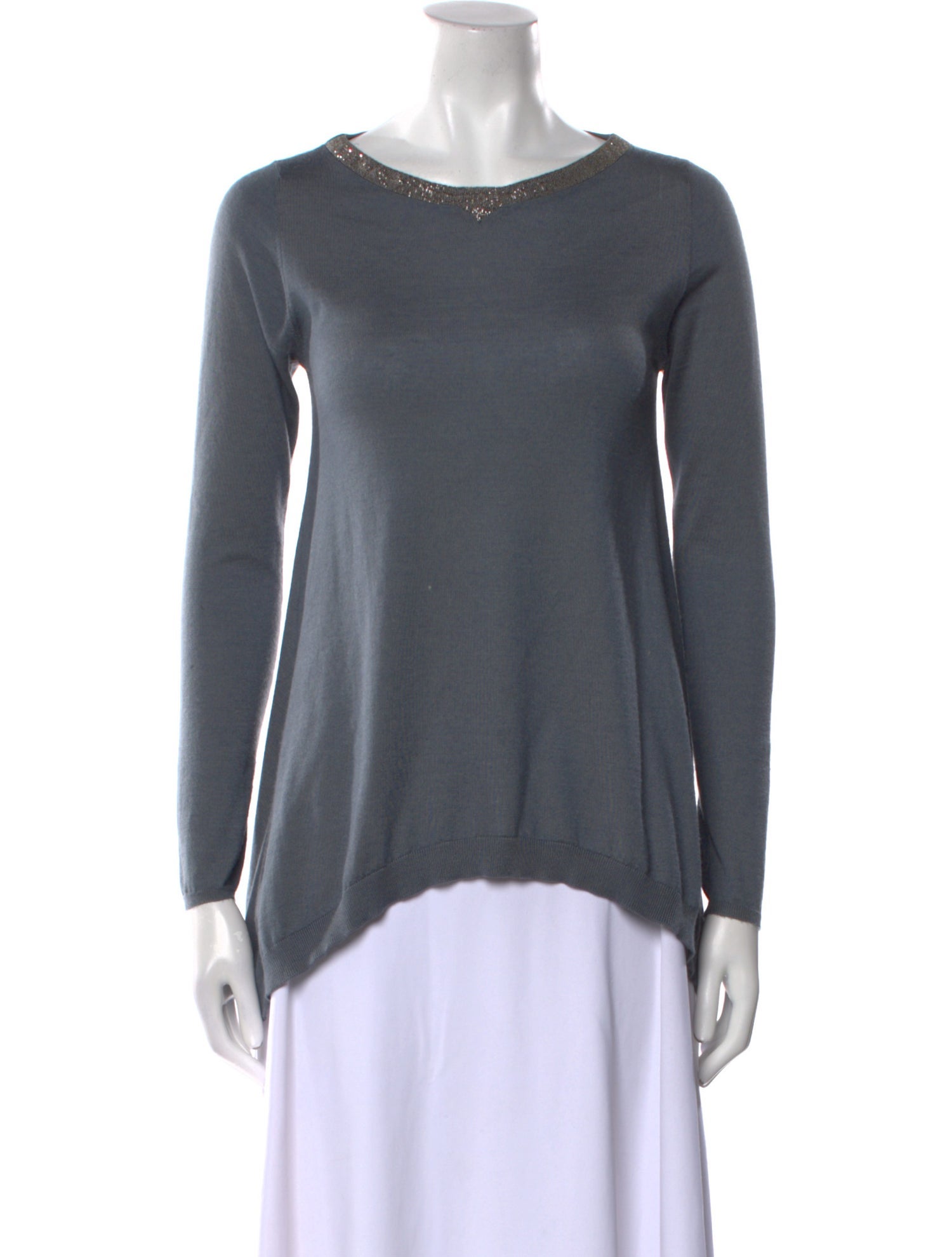 Brunello Cucinelli Cashmere Bateau Neckline Top