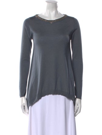 Brunello Cucinelli Cashmere Bateau Neckline Top