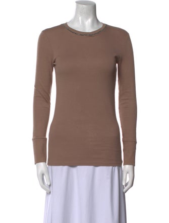 Brunello Cucinelli Crew Neck Long Sleeve Top