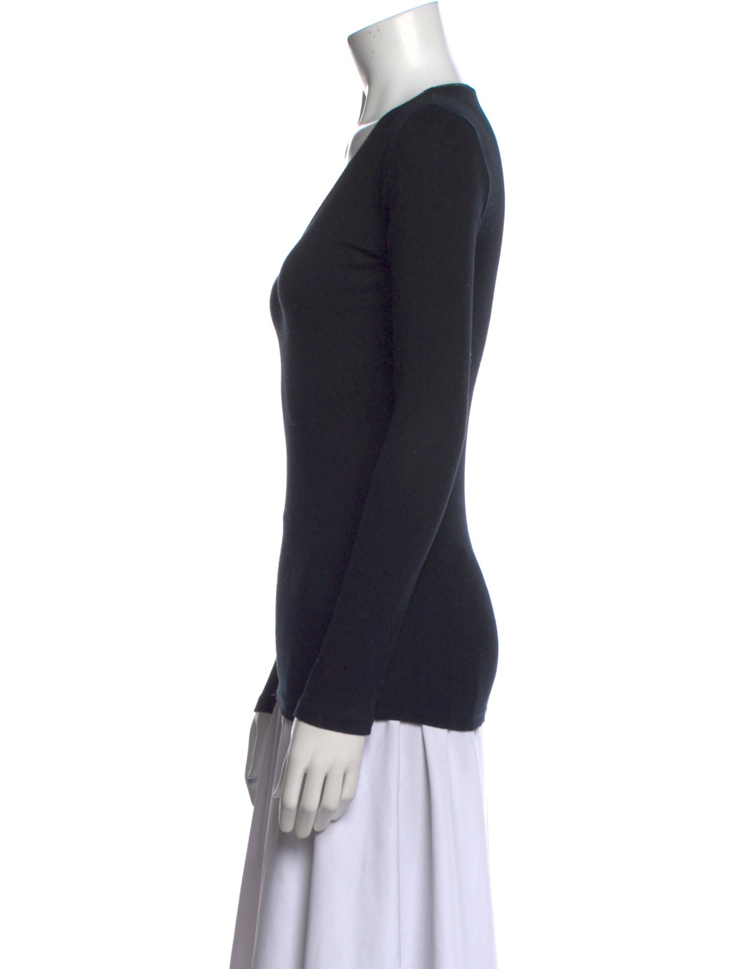 Brunello Cucinelli V-Neck Long Sleeve Top