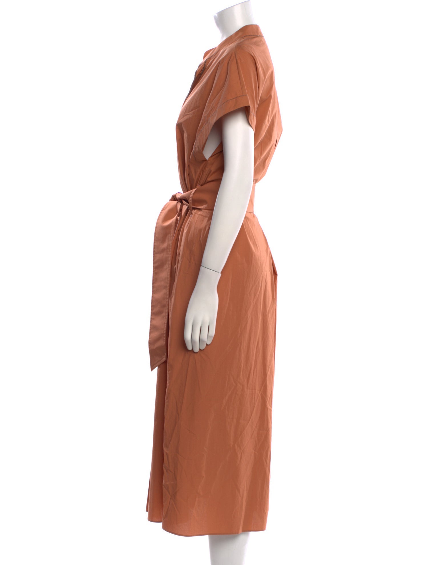 Brunello Cucinelli V-Neck Long Dress