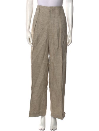 Brunello Cucinelli Linen Wide Leg Pants