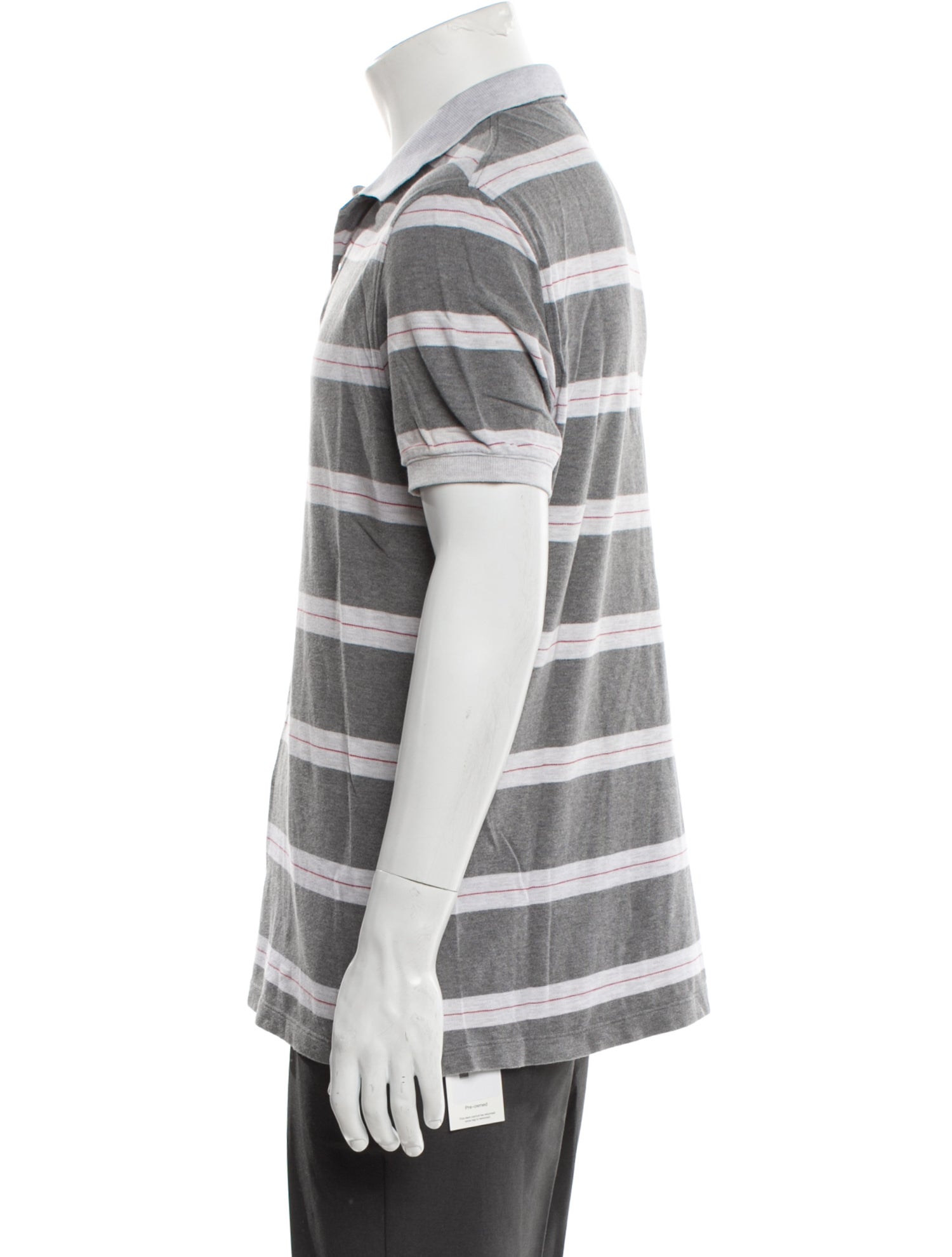 Brunello Cucinelli Striped Crew Neck Polo Shirt