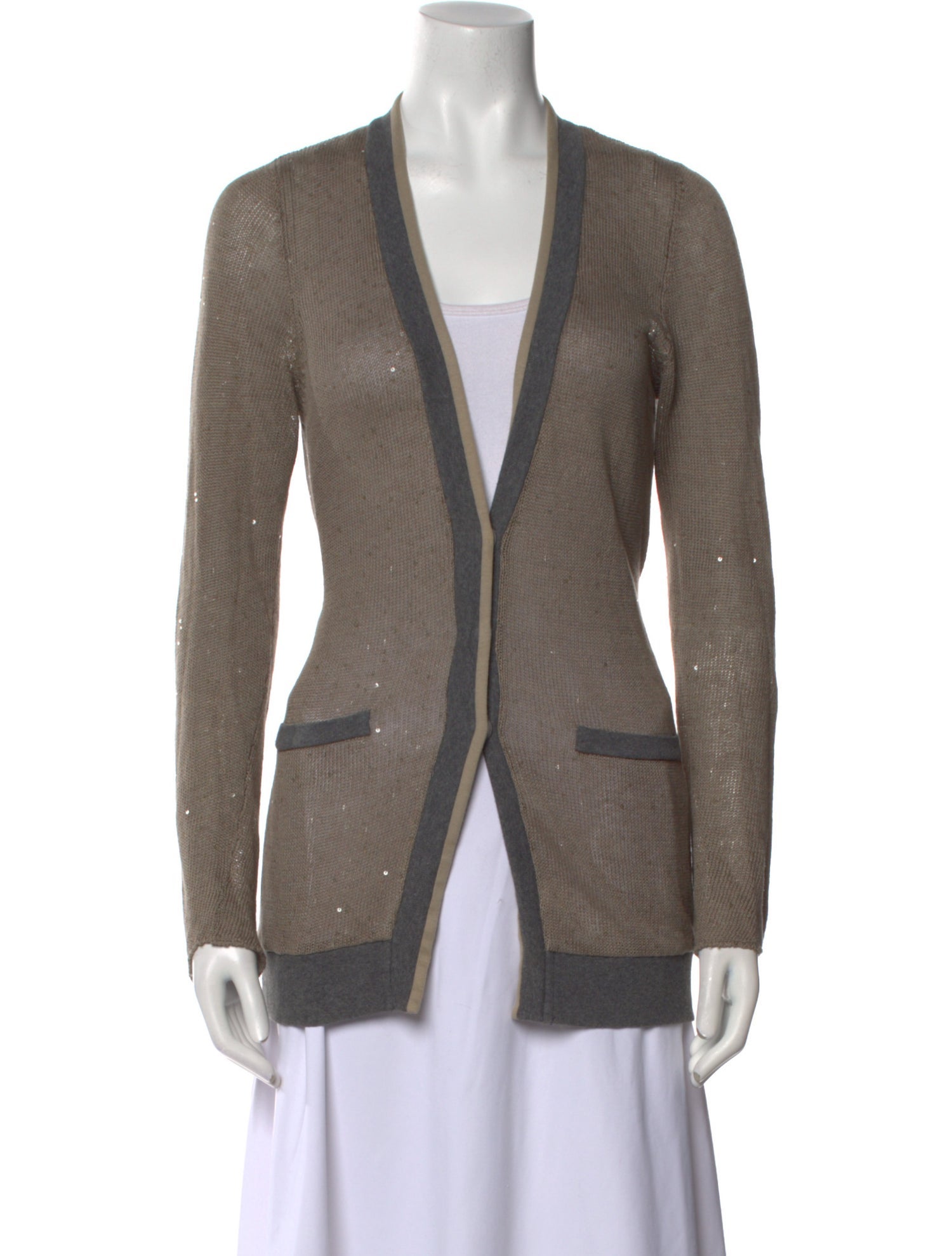 Brunello Cucinelli Linen V-Neck Sweater