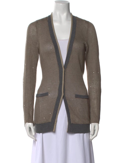 Brunello Cucinelli Linen V-Neck Sweater